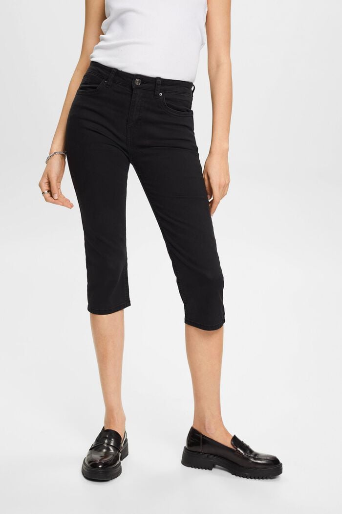 Capri-Jeans, Mid-Rise, BLACK, detail image number 0
