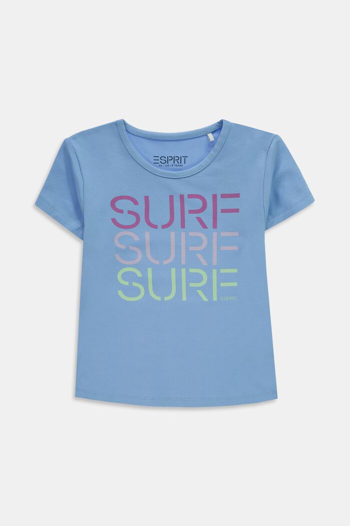 T-Shirt mit Surf-Print aus Baumwolle, BRIGHT BLUE, overview