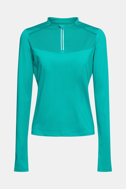 Recycelt: Longsleeve mit E-Dry, GREEN, overview