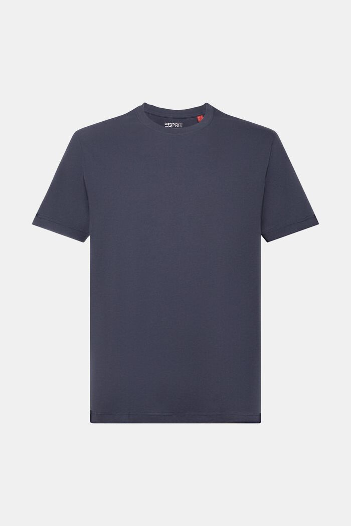 Rundhals-T-Shirt aus Jersey, 100 % Baumwolle, PETROL BLUE, detail image number 6