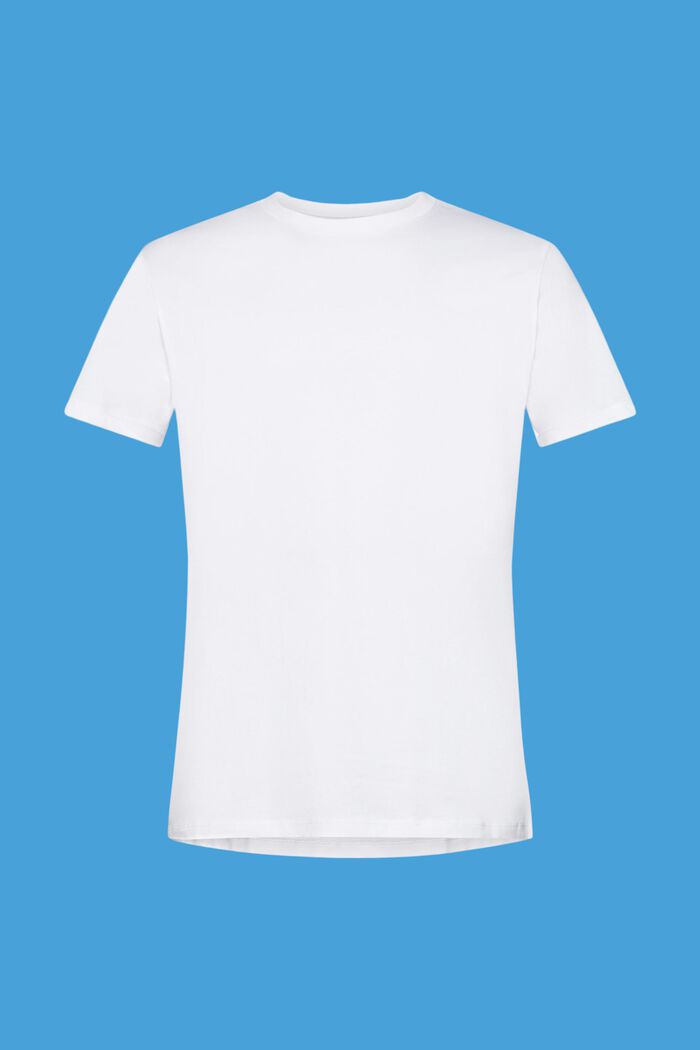 T-Shirt im Slim Fit aus Baumwolle, WHITE, detail image number 6