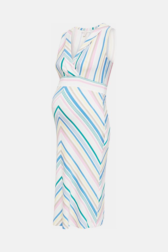 Jersey-Stretch-Kleid mit Wickeleffekt, WHITE, detail image number 0