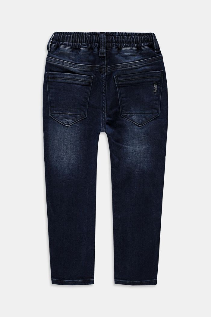 Jeans mit Elastikbund, BLUE DARK WASHED, detail image number 1