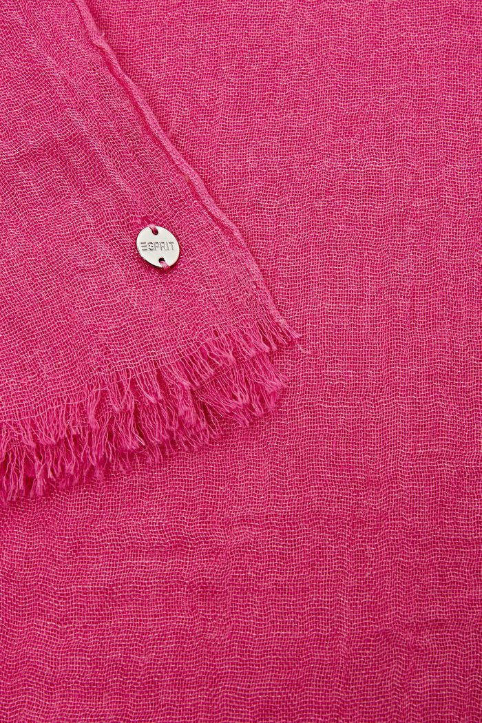 Schal mit Crinkle-Effekt, PINK FUCHSIA, detail image number 1