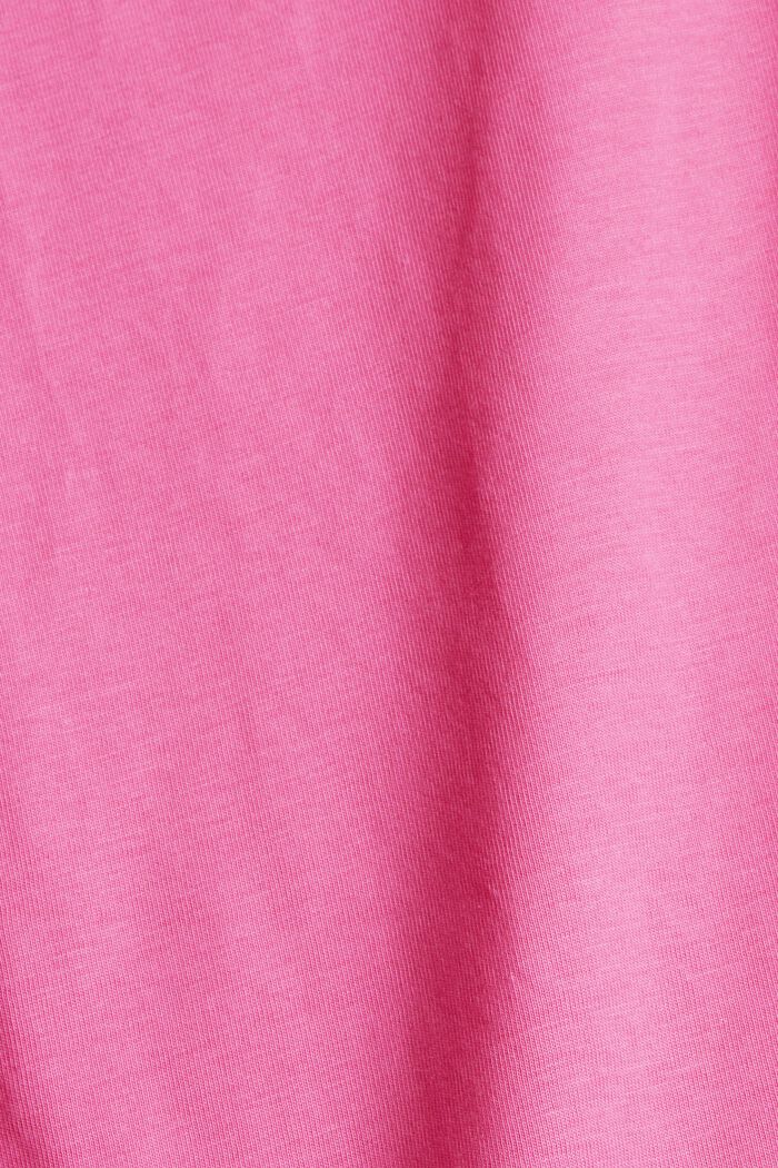 T-Shirt mit Raffungen, 100% Organic Cotton, PINK, detail image number 4