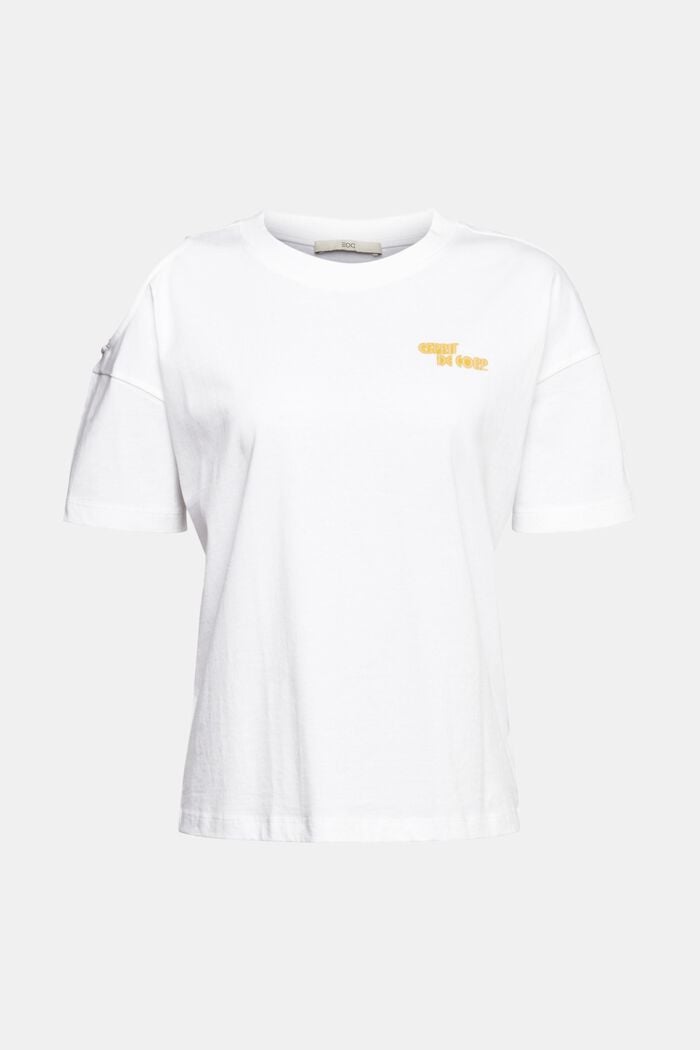 T-Shirt mit Schulter-Cut-Out, WHITE, overview
