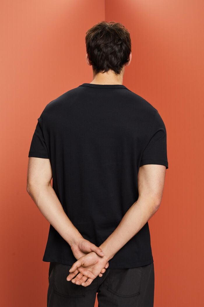 Bedrucktes Jersey-T-Shirt, 100 % Baumwolle, BLACK, detail image number 3