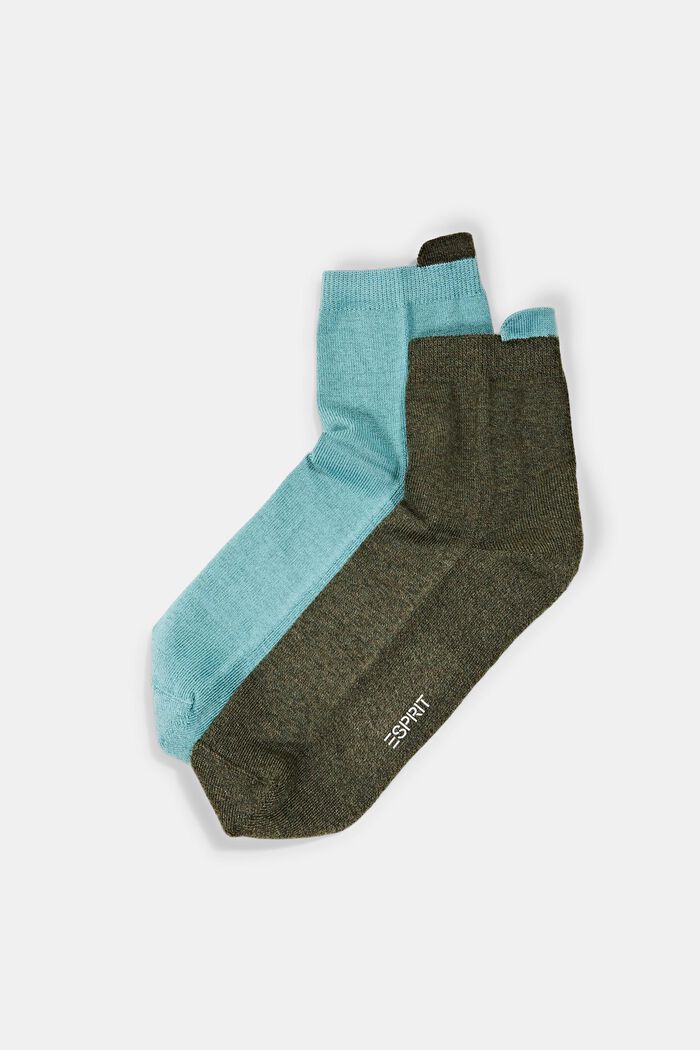 2er-Pack Short-Socken mit Frotteesohle, MINT/KHAKI, detail image number 0