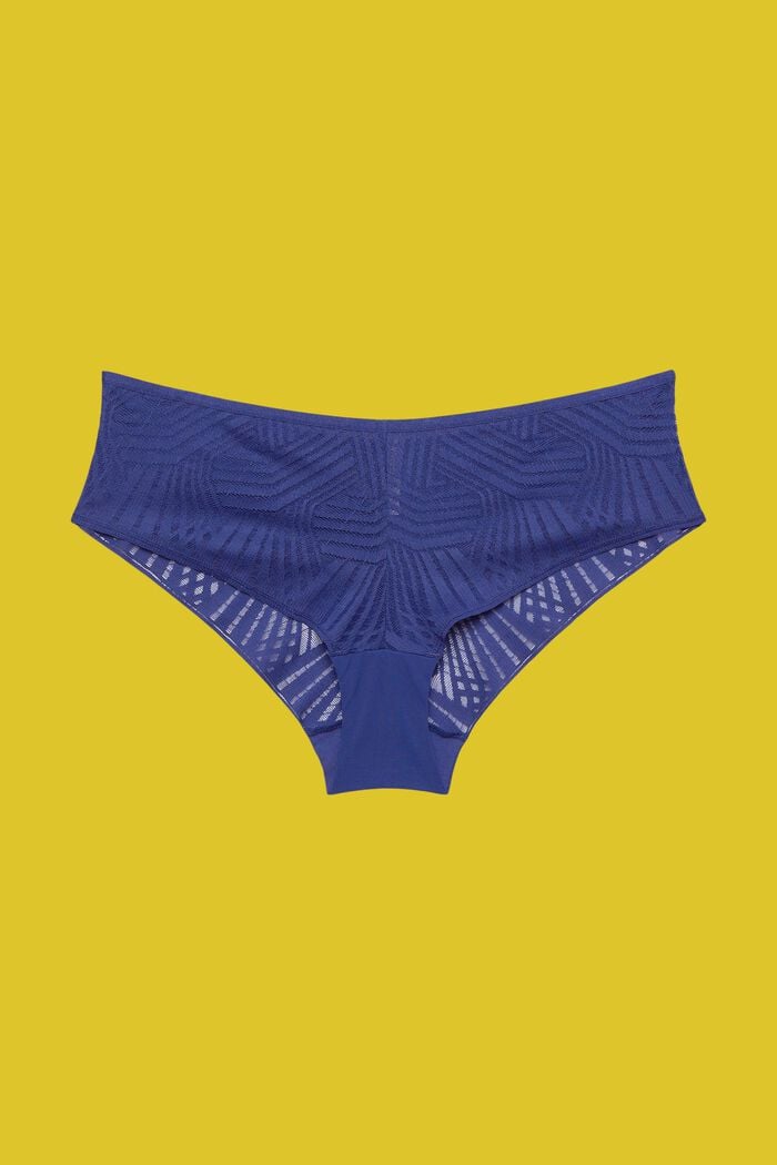 Hipster-Shorts in Brazilian-Form mit Spitze, DARK BLUE, detail image number 4