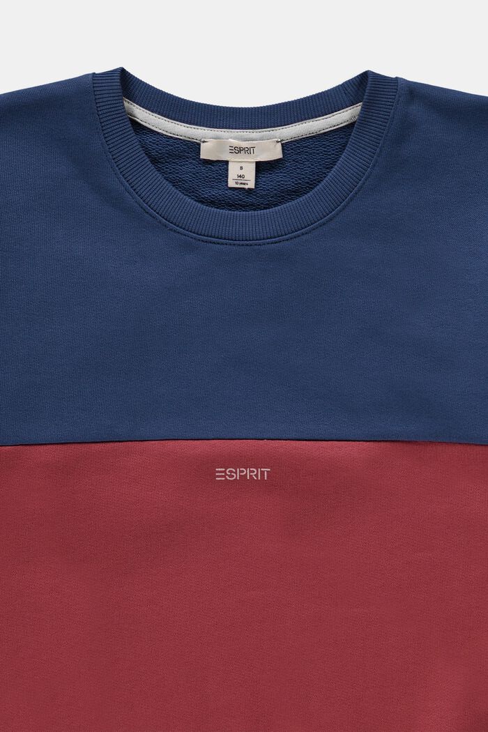 Sweatshirt im Colorblock-Design, GARNET RED, detail image number 2