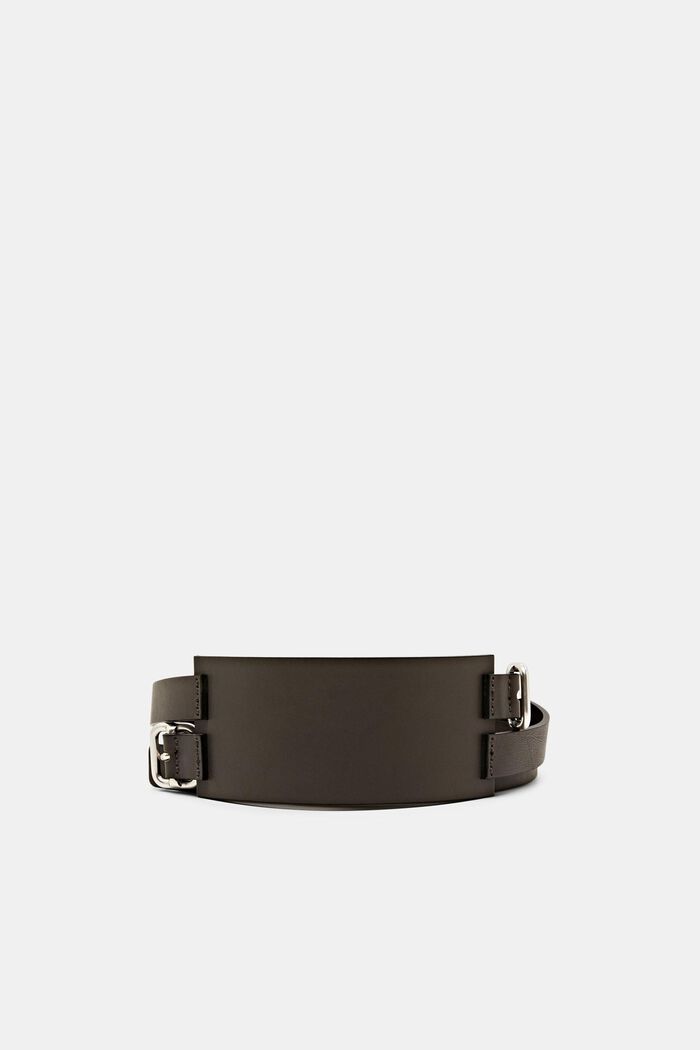 Belts leather, DARK GREY, detail image number 0