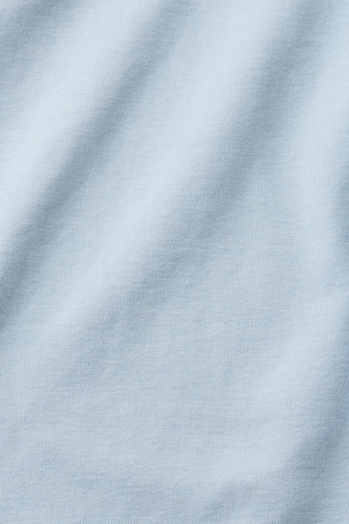 T-Shirt mit Logostickerei, Bio-Baumwolle, PASTEL BLUE, detail image number 6