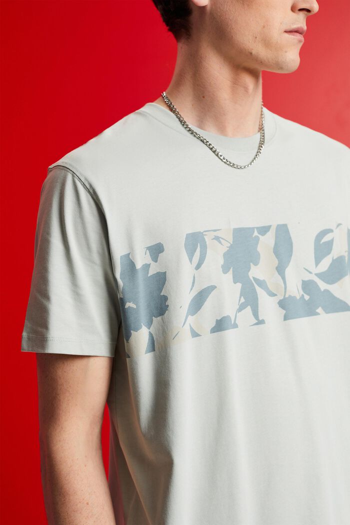 T-Shirt mit Frontprint, 100% Baumwolle, LIGHT GUNMETAL, detail image number 2