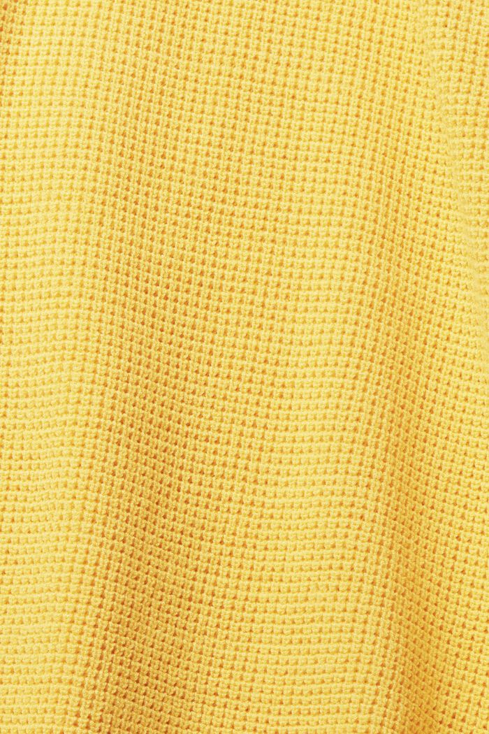 Locker gestrickter Pullover mit V-Ausschnitt, YELLOW, detail image number 5