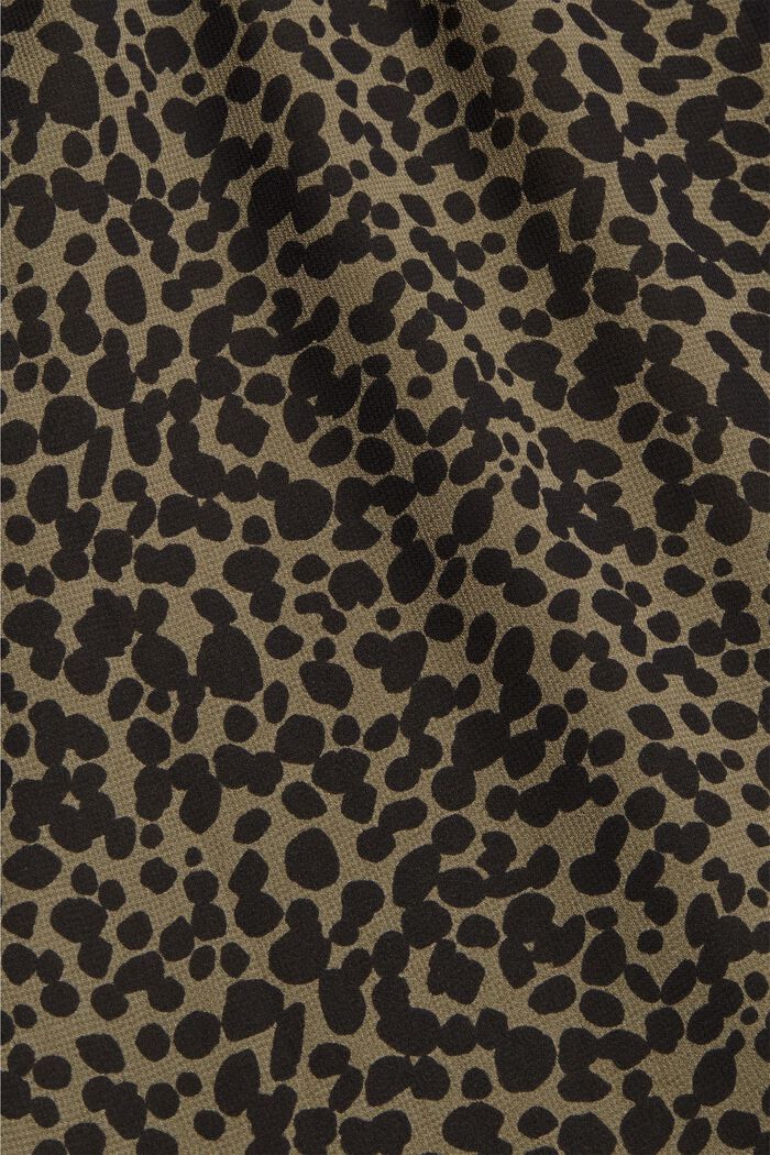 Recycelt: Chiffon-Bluse mit Print, KHAKI GREEN, detail image number 4