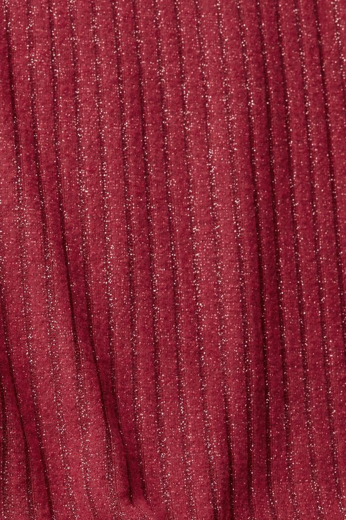 Pullover mit Rollkragen, Glitzer-Effekt und Cut-Out-Detail, CHERRY RED, detail image number 5