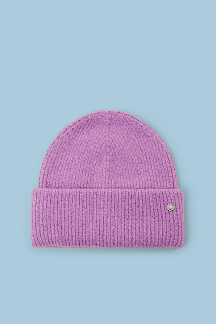 Rippstrick-Beanie, LILAC, detail image number 0