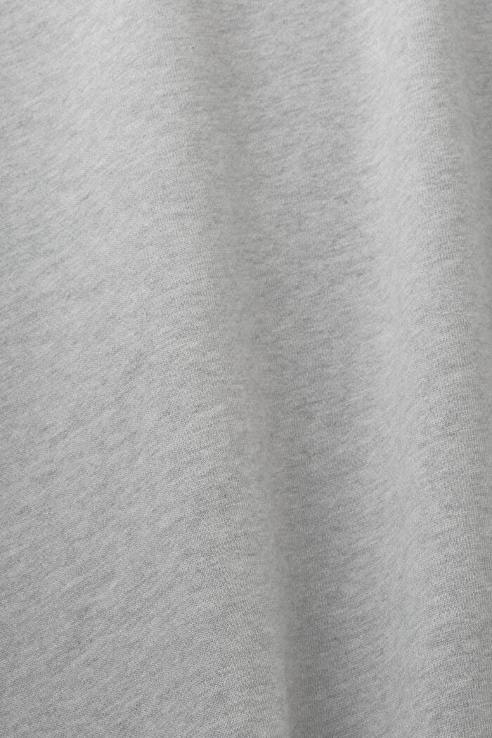 Oversized Rundhals-Sweatshirt mit geschlitztem Saum, LIGHT GREY, detail image number 4