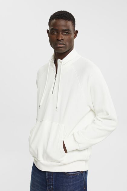 Troyer-Sweatshirt, OFF WHITE, overview