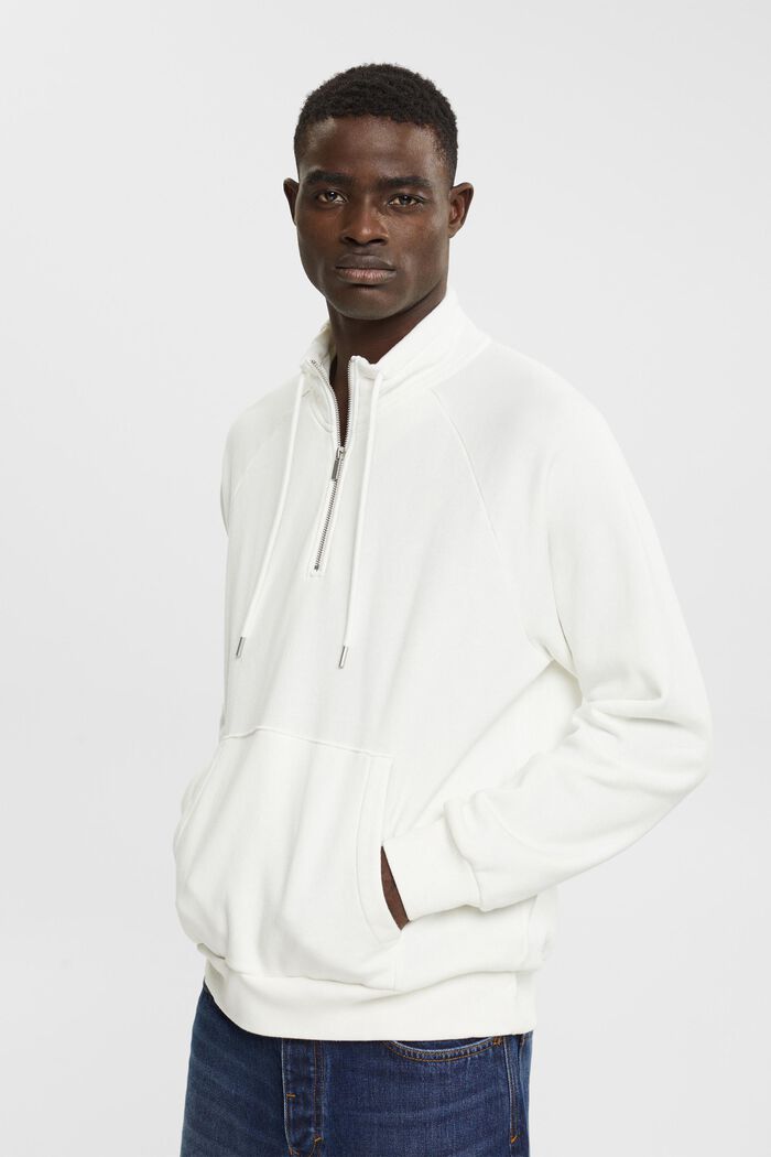 Troyer-Sweatshirt, OFF WHITE, detail image number 0