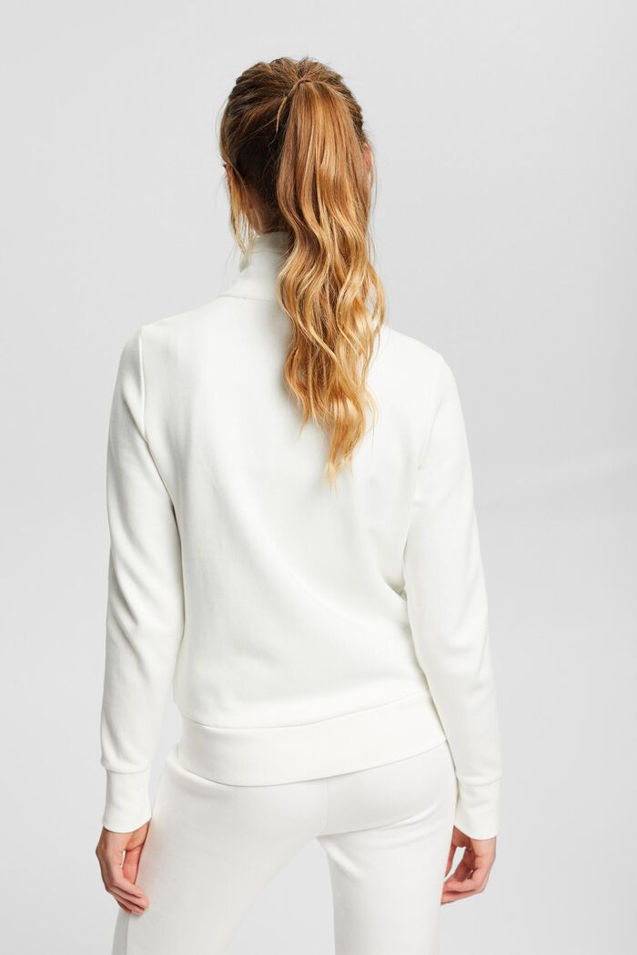 Sweatshirt mit Reißverschluss, Baumwollmix, OFF WHITE, detail image number 3