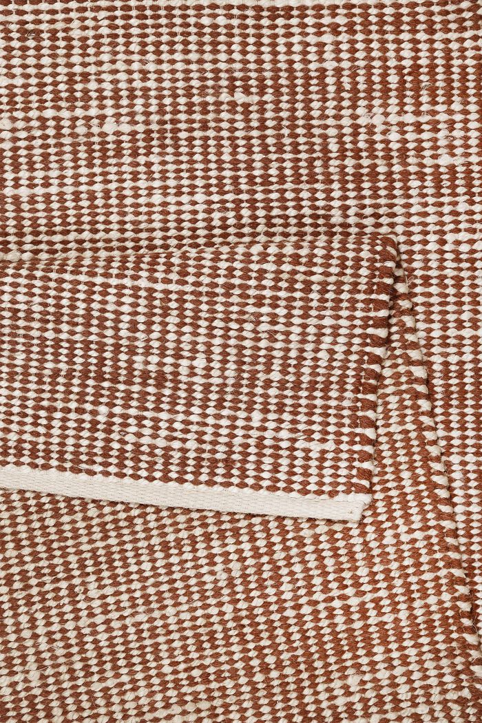 Handgewebter Teppich aus Woll-Mix, BORDEAUX RED, detail image number 2