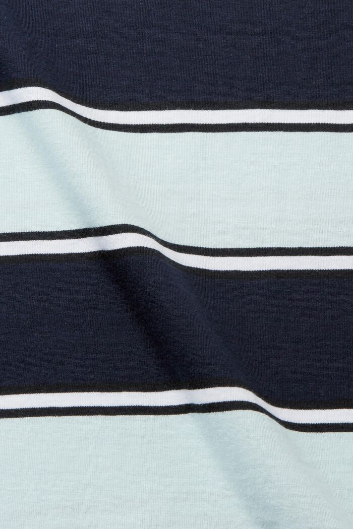 Streifen-T-Shirt aus nachhaltiger Baumwolle, NAVY, detail image number 5
