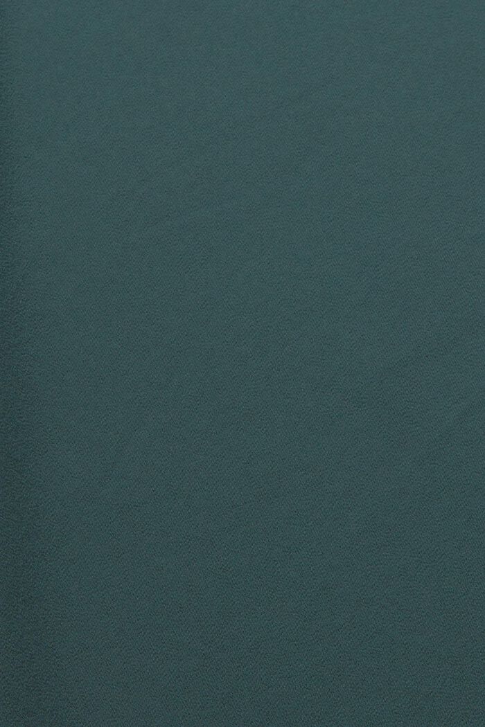 Bluse in Satinoptik, DARK TEAL GREEN, detail image number 5