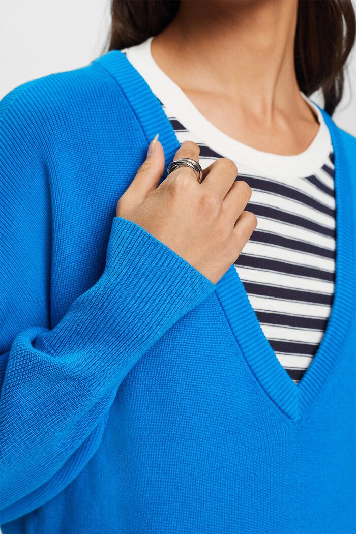 Pullover mit Fledermausärmeln, 100 % Baumwolle, BLUE, detail image number 2
