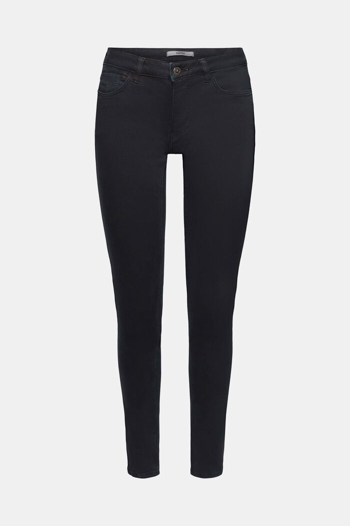 Skinny Jeans mit mittelhohem Bund, BLACK, detail image number 6