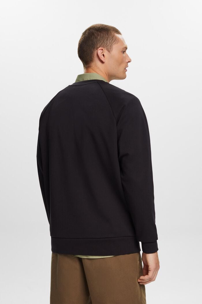 Klassisches Sweatshirt, Baumwollmix, BLACK, detail image number 3