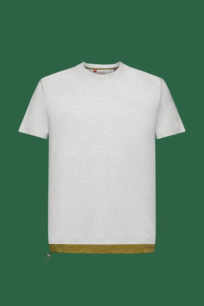 T-Shirt aus Baumwolljersey mit Kordelzug