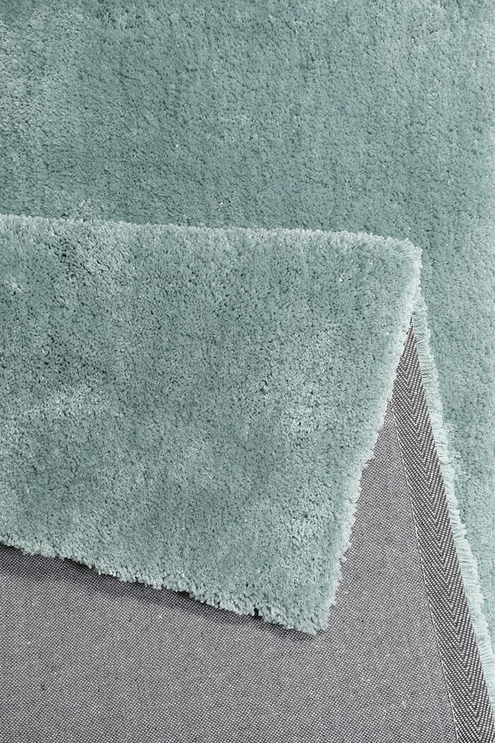Hochflor-Teppich im unifarbenen Design, STONE BLUE, detail image number 3