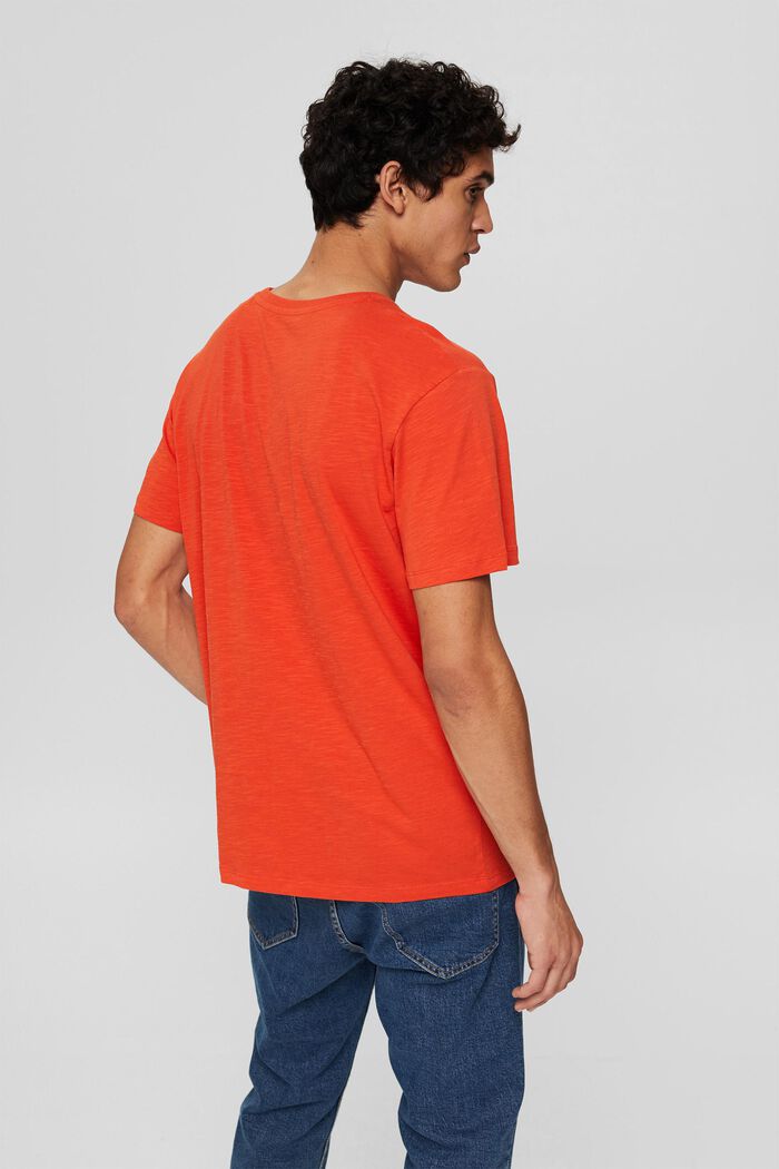 Jersey-T-Shirt mit Print, Organic Cotton, ORANGE, detail image number 3
