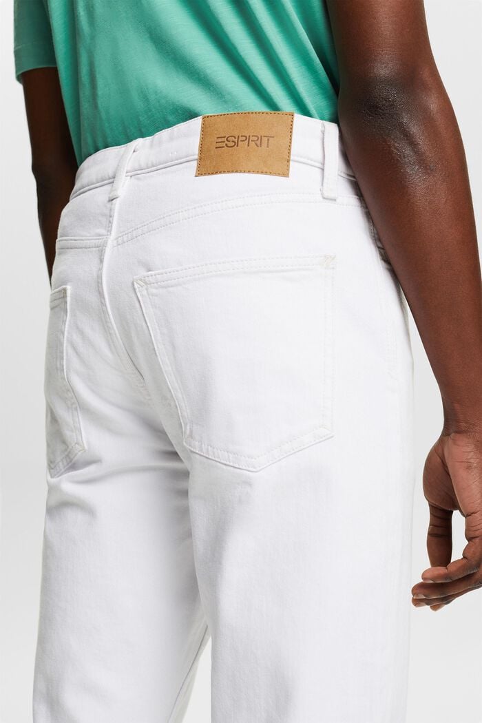 Schmale Jeans mit mittlerer Bundhöhe, WHITE, detail image number 3