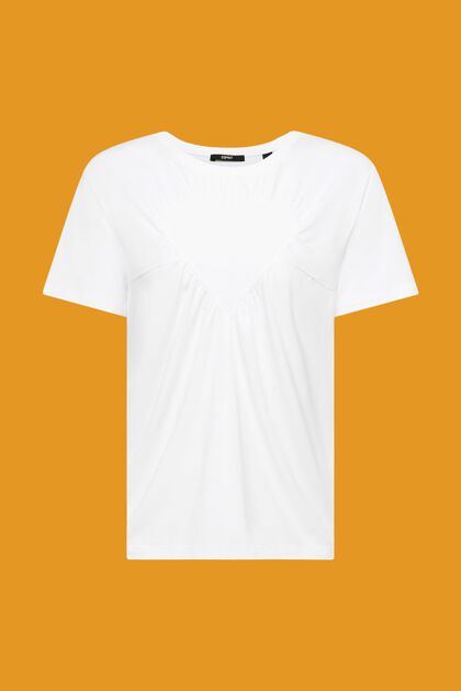 T-Shirt mit verziertem Herz, WHITE, overview