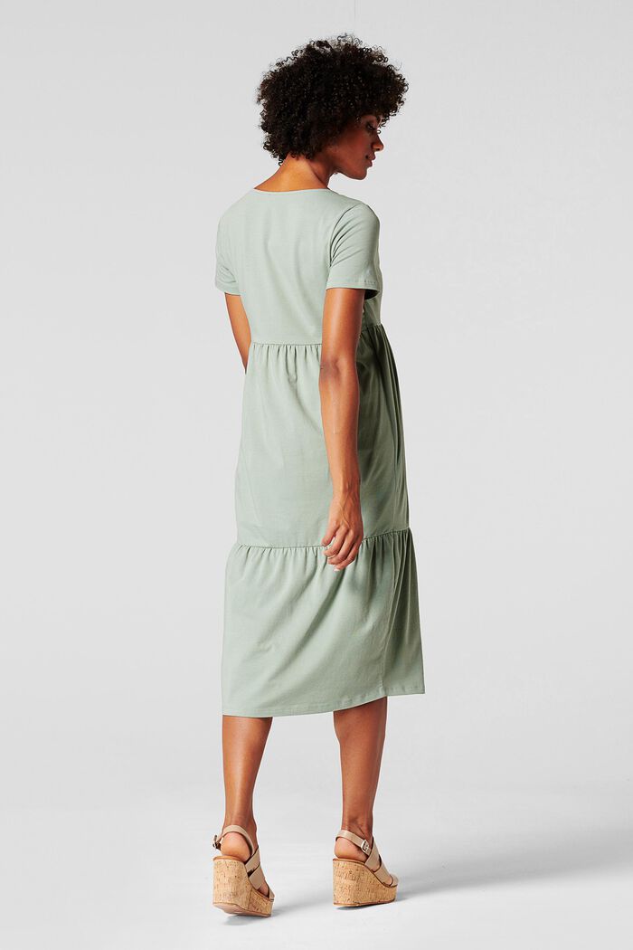 Volant-Kleid mit Stillfunktion, Organic Cotton, GREY MOSS, detail image number 2