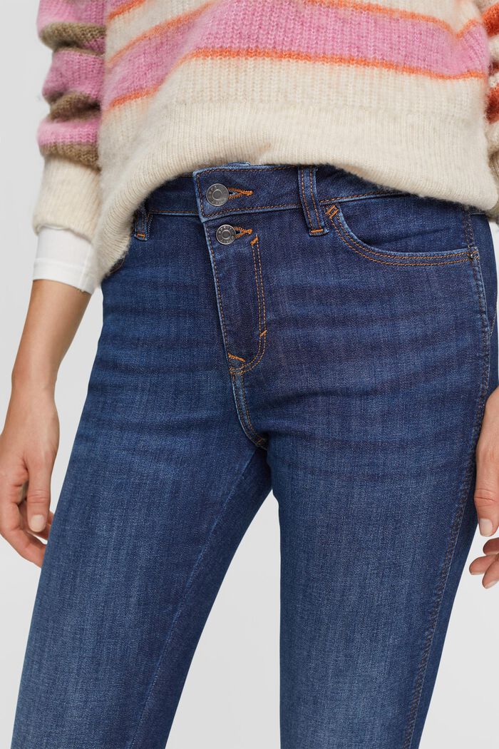 Stretchige High-Rise-Jeans im Skinny Fit, BLUE DARK WASHED, detail image number 2