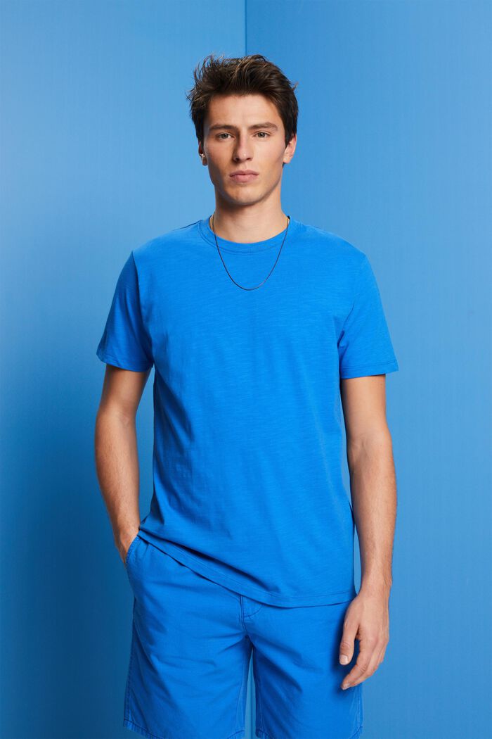 T-Shirt aus Baumwolljersey, BRIGHT BLUE, detail image number 0