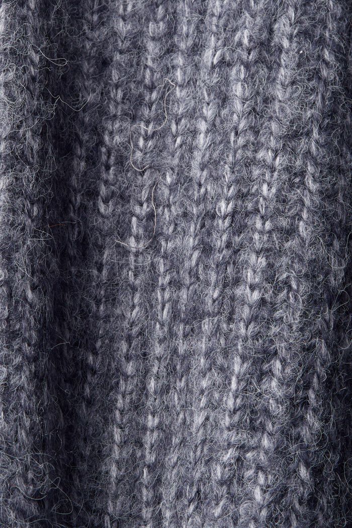 Strickpullover mit Rollkragen und Wolle, NAVY, detail image number 4