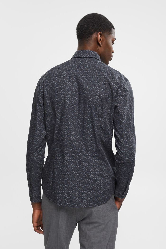 Slim-Fit-Hemd aus Baumwolle mit Muster, BLACK, detail image number 3