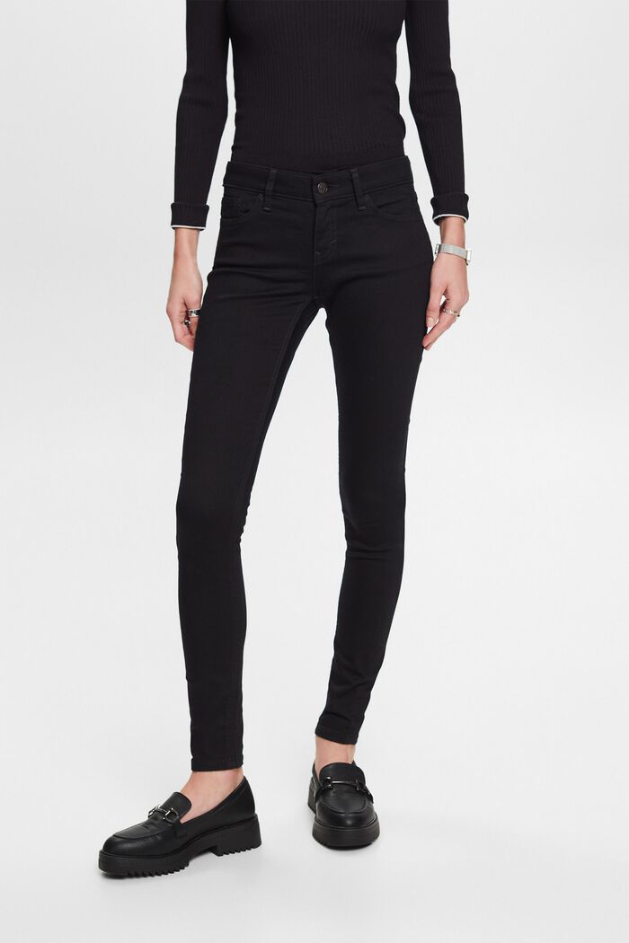 Low-Rise Skinny Jeans, BLACK RINSE, detail image number 0