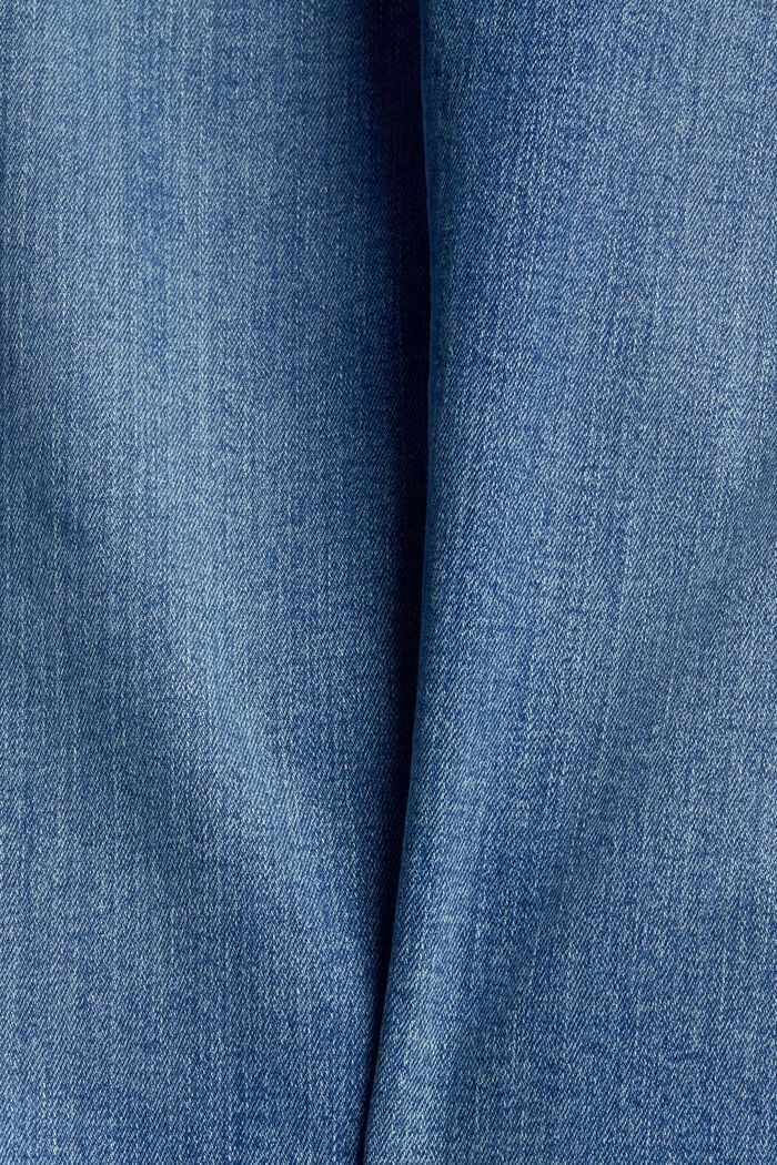Cropped Jeans aus Baumwoll-Stretch, BLUE LIGHT WASHED, detail image number 4