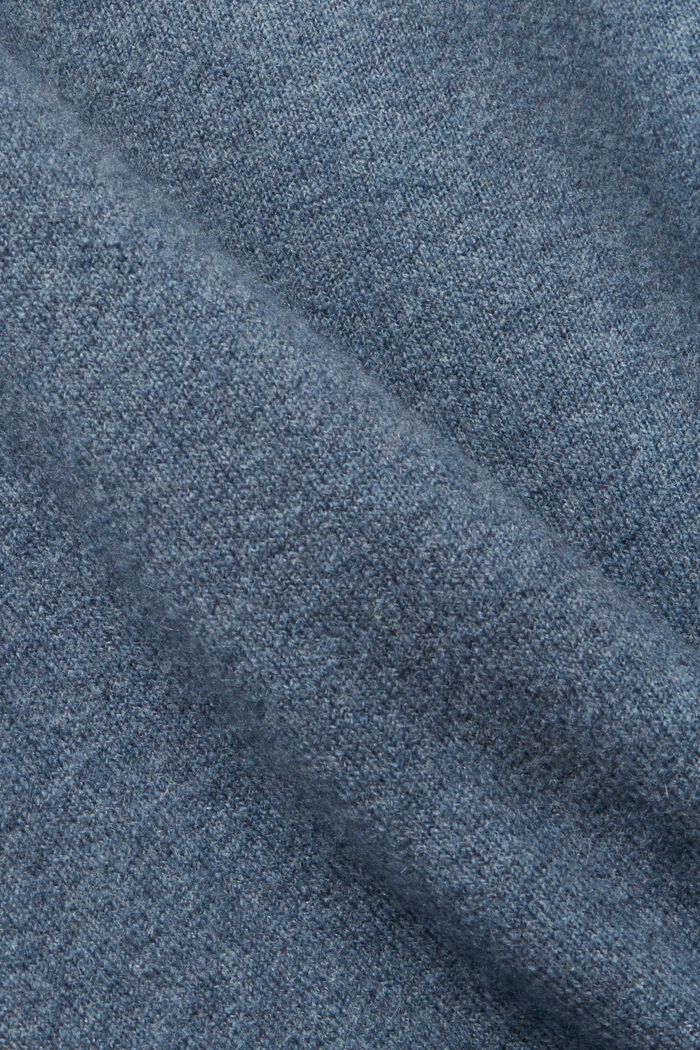 Strickpullover aus Wollgemisch mit Stehkragen, GREY BLUE, detail image number 5