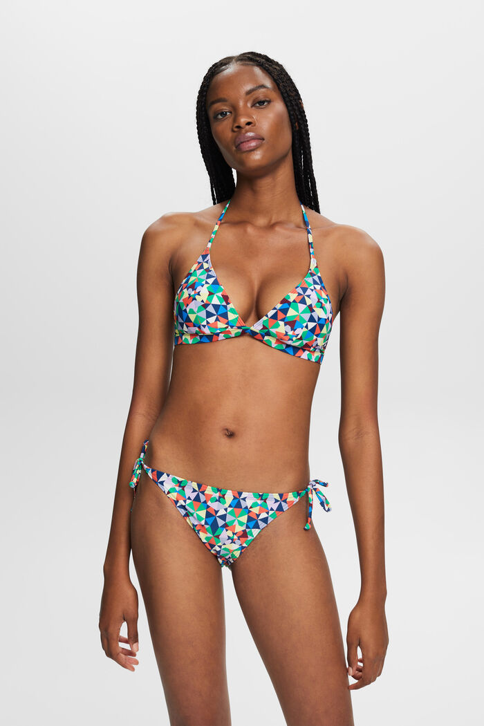 Recycelt: Bikinihose zum seitlichen Binden, GREEN, detail image number 0