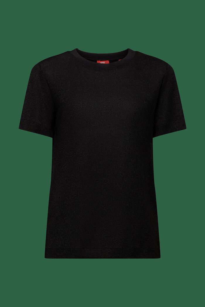 T-Shirt im Glitzerlook, BLACK, detail image number 6