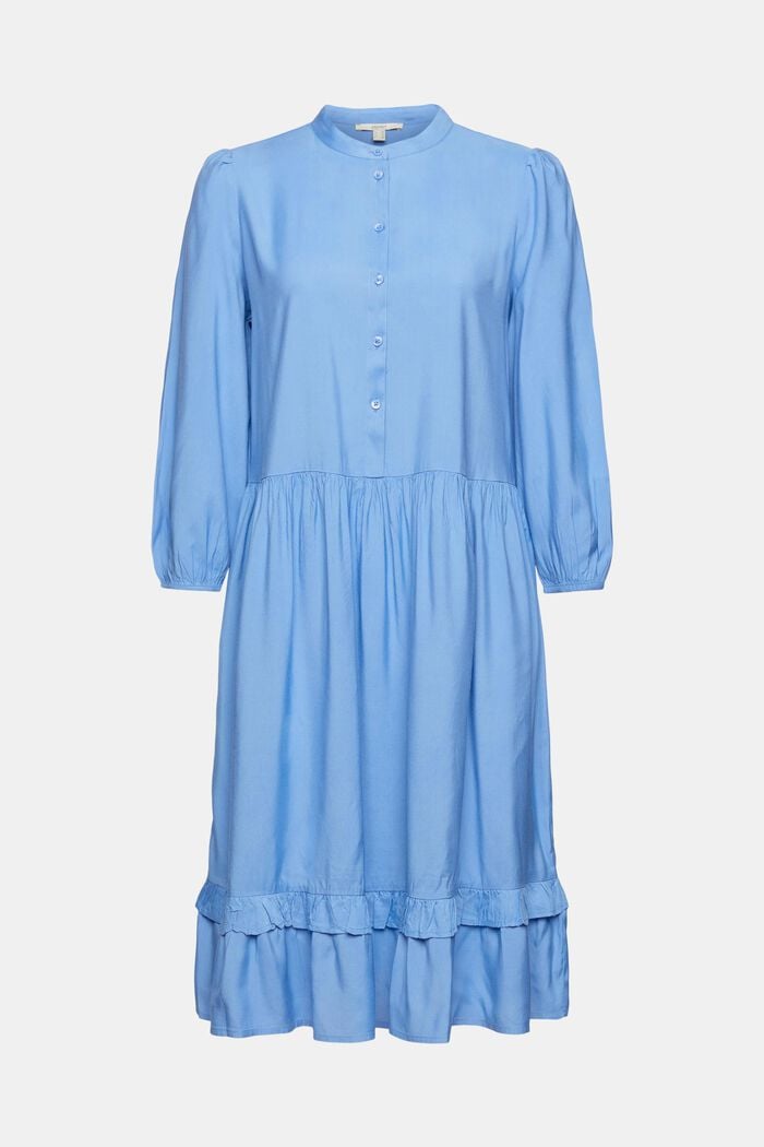Hemdblusenkleid aus 100% Viskose, LIGHT BLUE LAVENDER, overview