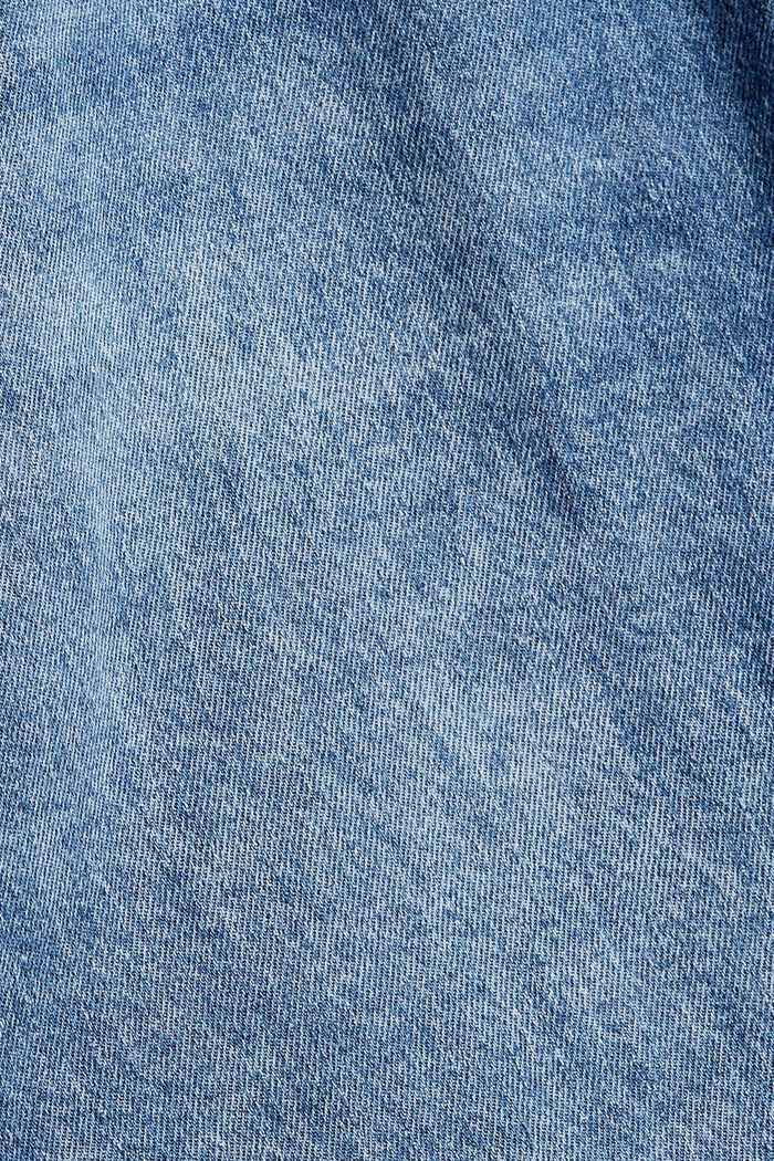 Jeansrock mit Gummizug aus Bio-Baumwoll-Mix, BLUE MEDIUM WASHED, detail image number 1