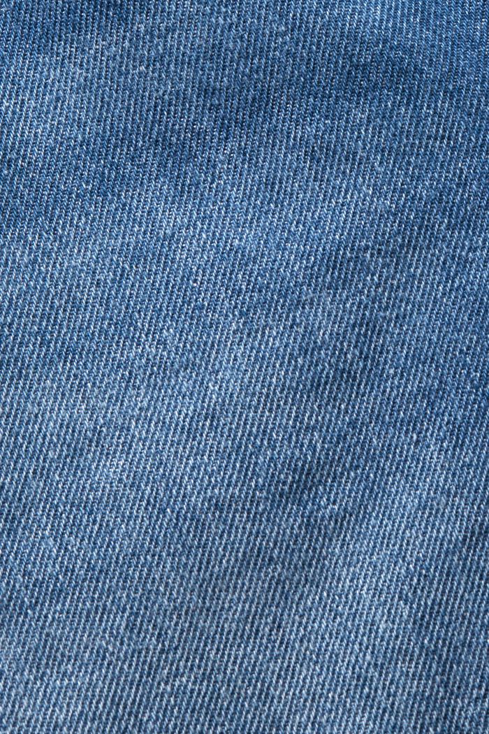 Jeans-Shorts mit ungesäumten Kanten, BLUE MEDIUM WASHED, detail image number 6