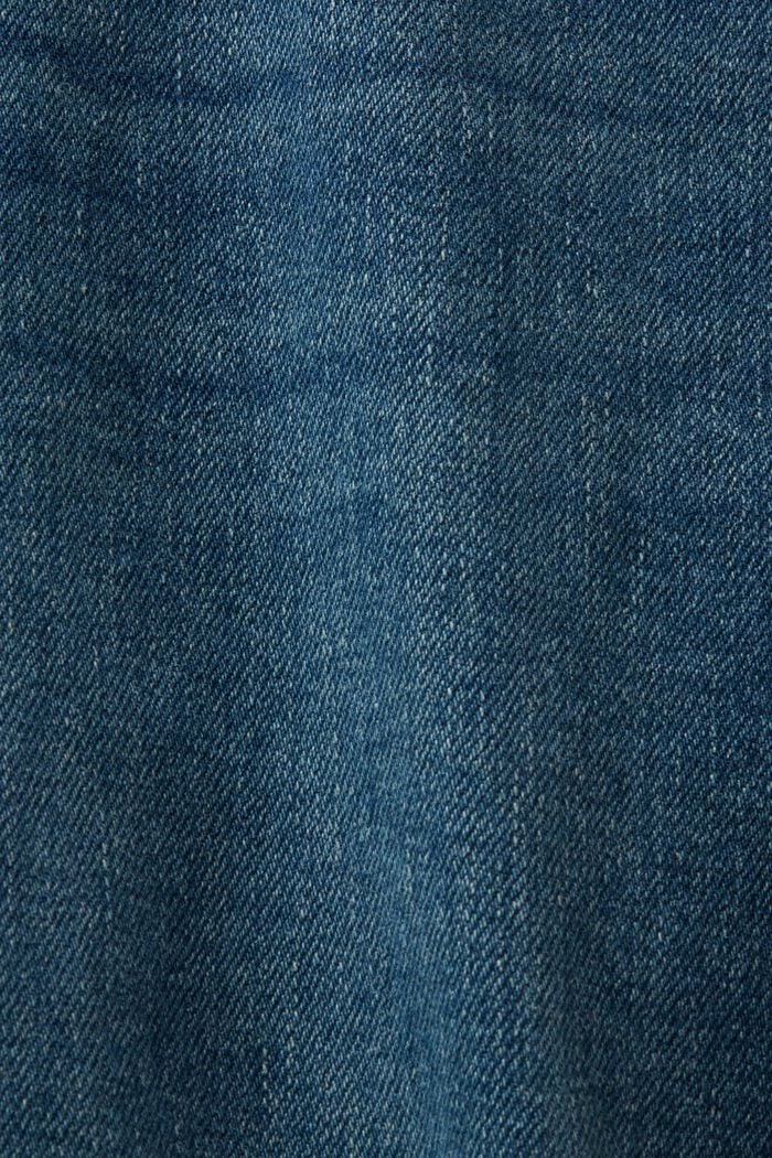 Gerade Jeans mit mittelhohem Bund, BLUE MEDIUM WASHED, detail image number 5
